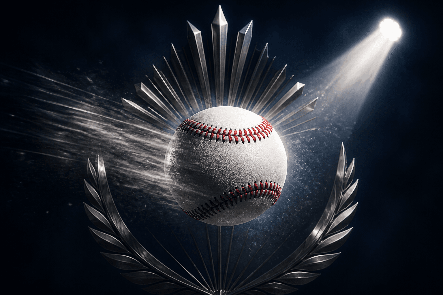 Award-style baseball emblem, no athletes