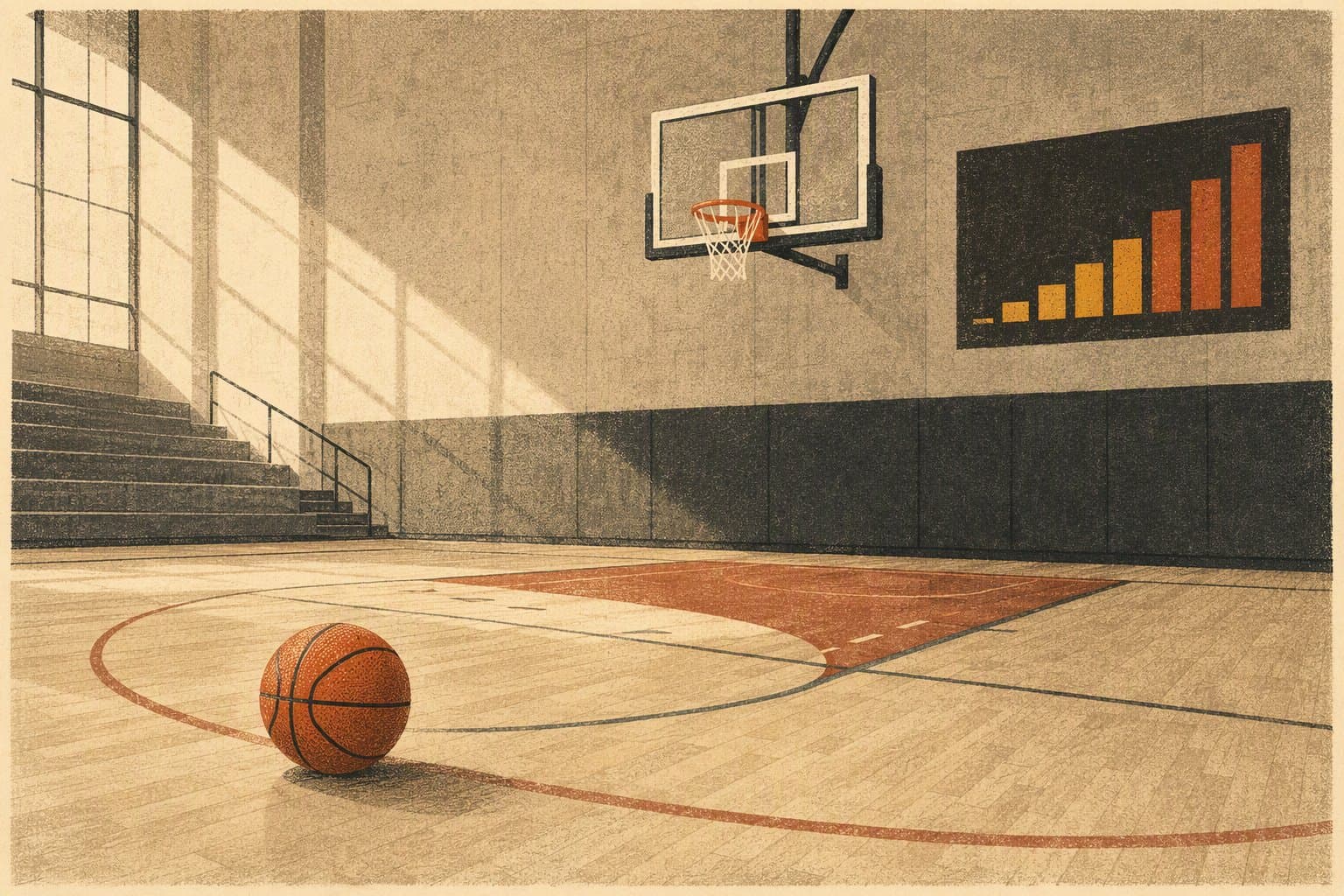 Basketball Momentum - illustration, Jake Team LLC