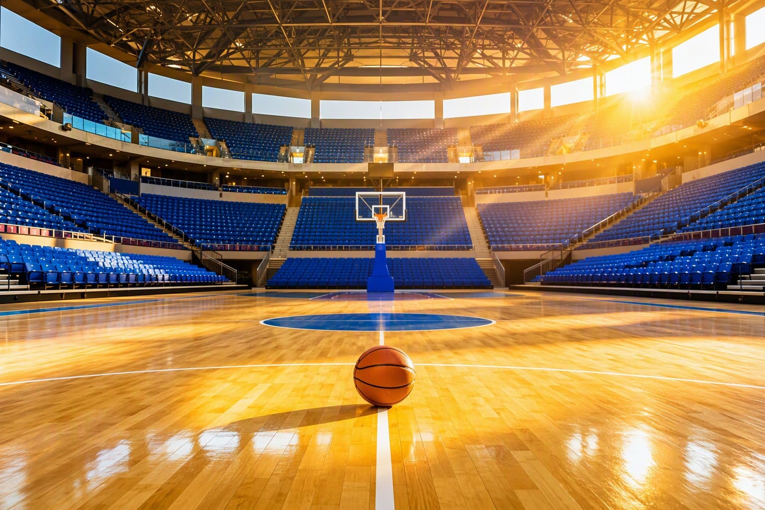 empty basketball arena - illustration, Jake Team LLC