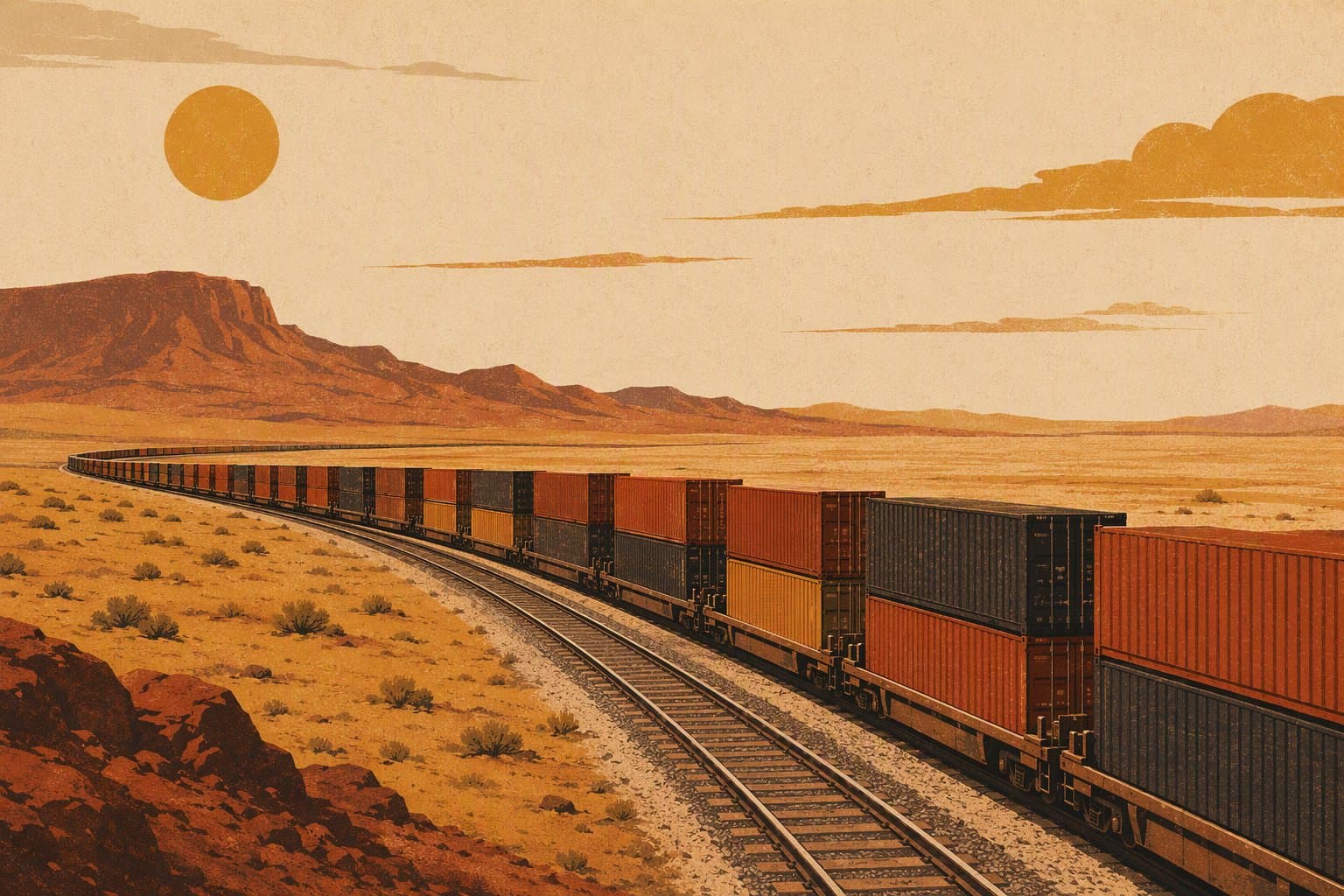 intermodal logistics - illustration, Jake Team LLC