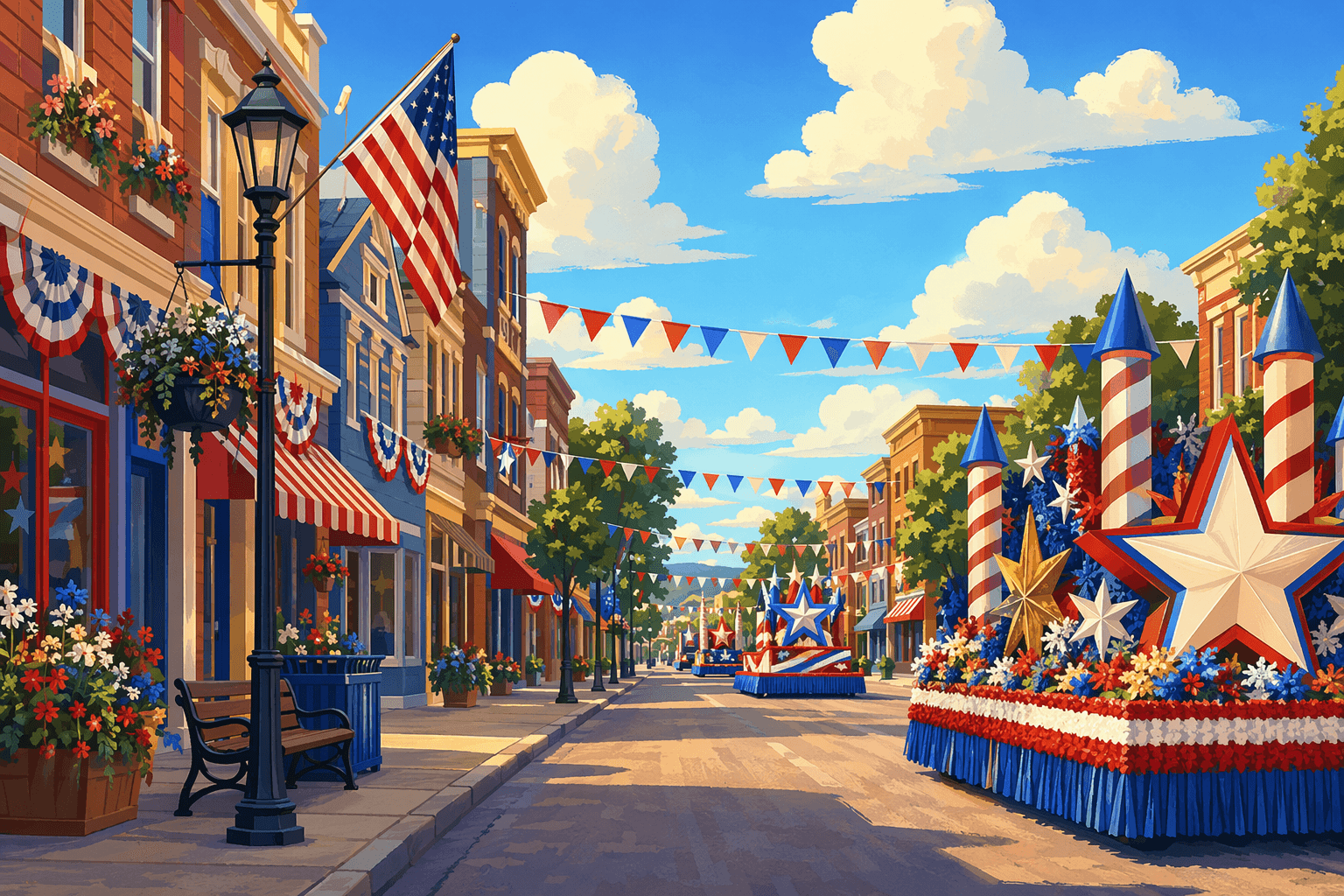 July 4th Parade - illustration, Jake Team LLC