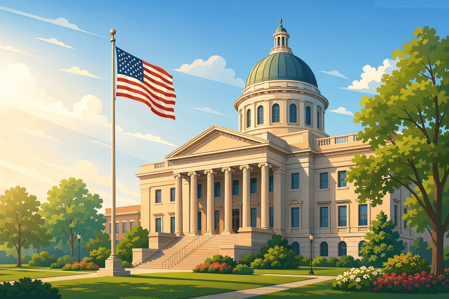 City Hall Holiday - illustration, Jake Team LLC