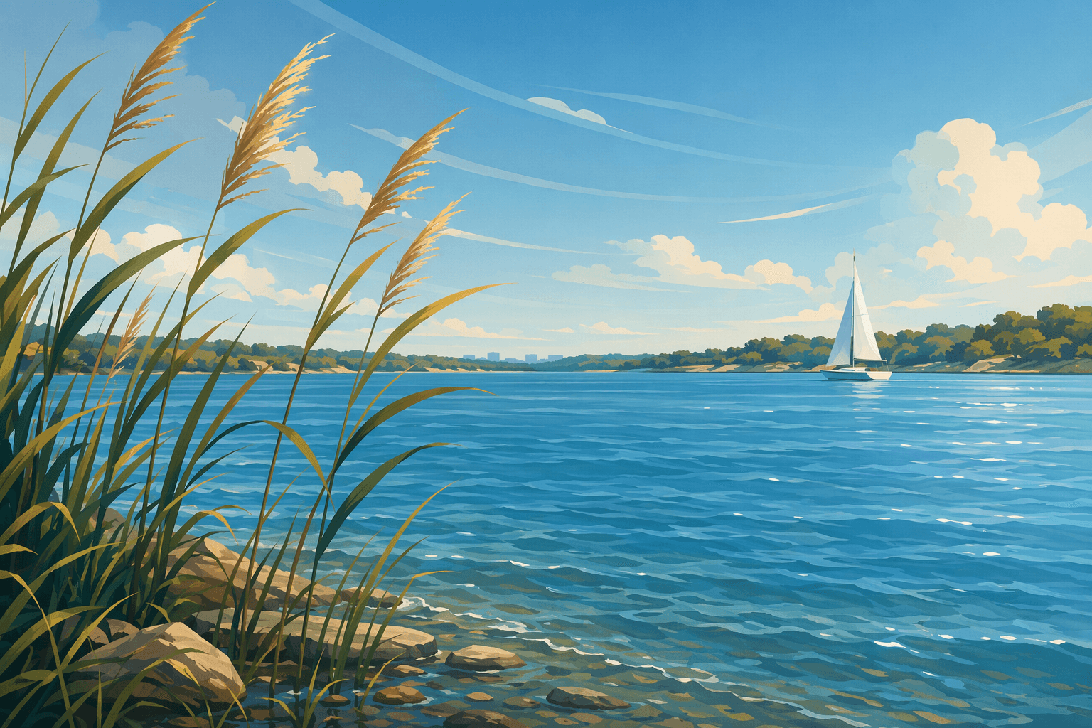 Lake Arlington - illustration, Jake Team LLC