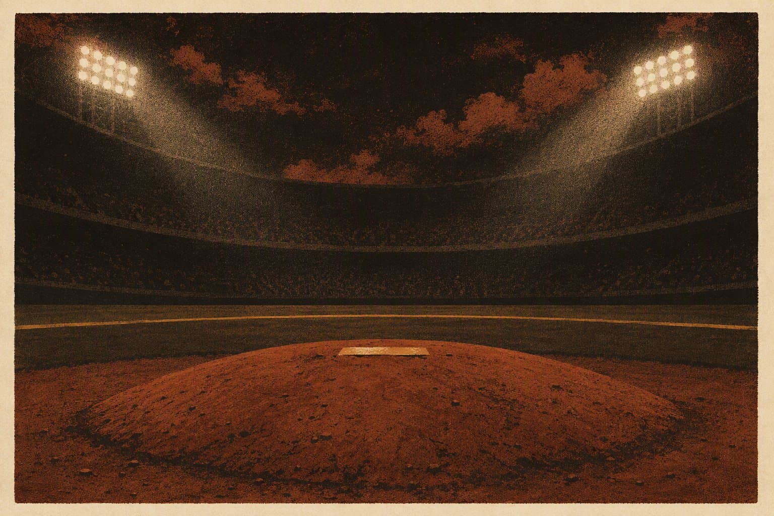 baseball mound tension - illustration, Jake Team LLC