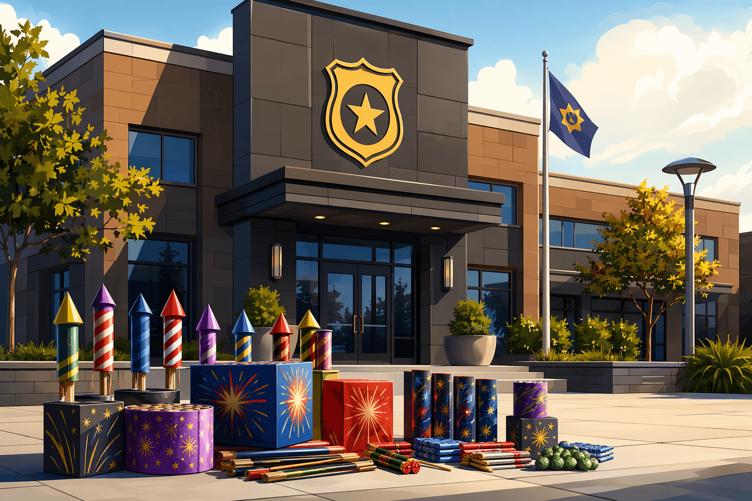 Fireworks seizure - illustration, Jake Team LLC