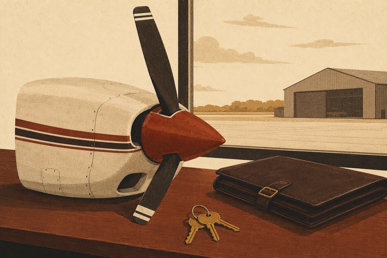 Aviation Leadership Transition - illustration, Jake Team LLC