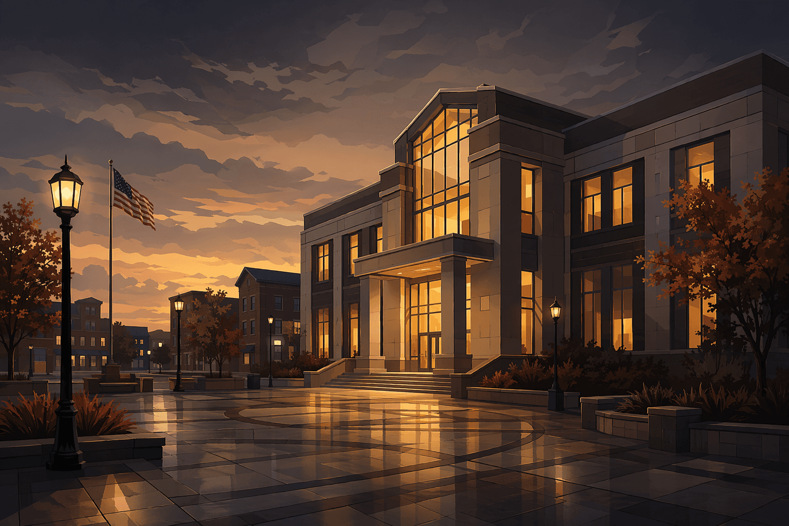 City Hall Dispute - illustration, Jake Team LLC