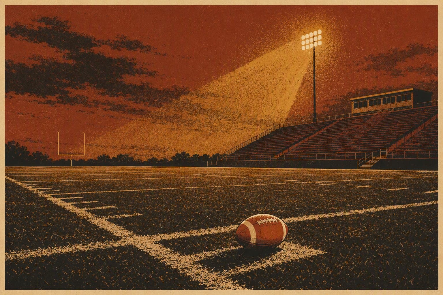 Friday Night Football - illustration, Jake Team LLC