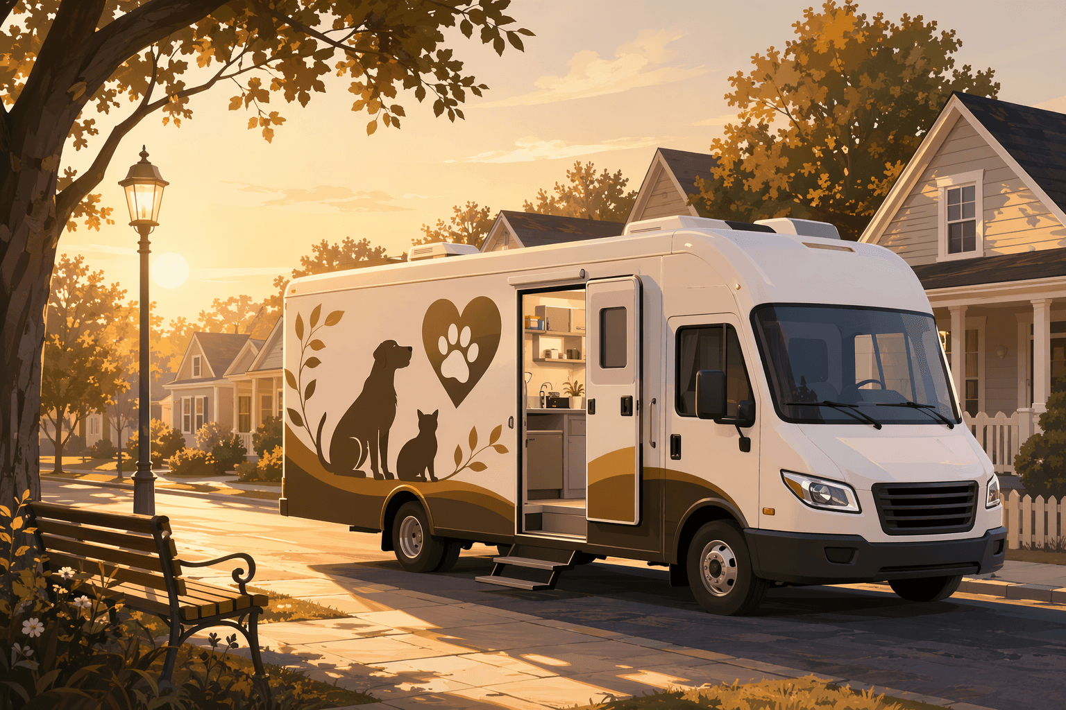 Mobile Pet Clinic - illustration, Jake Team LLC
