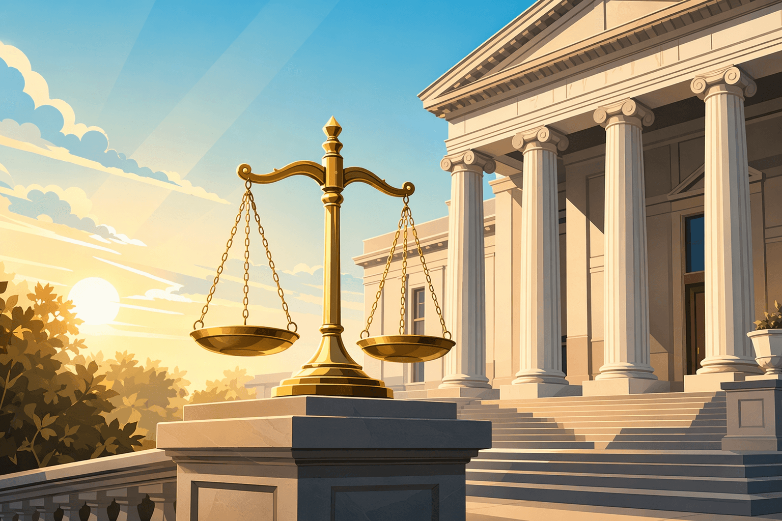 Courthouse Scales - illustration, Jake Team LLC