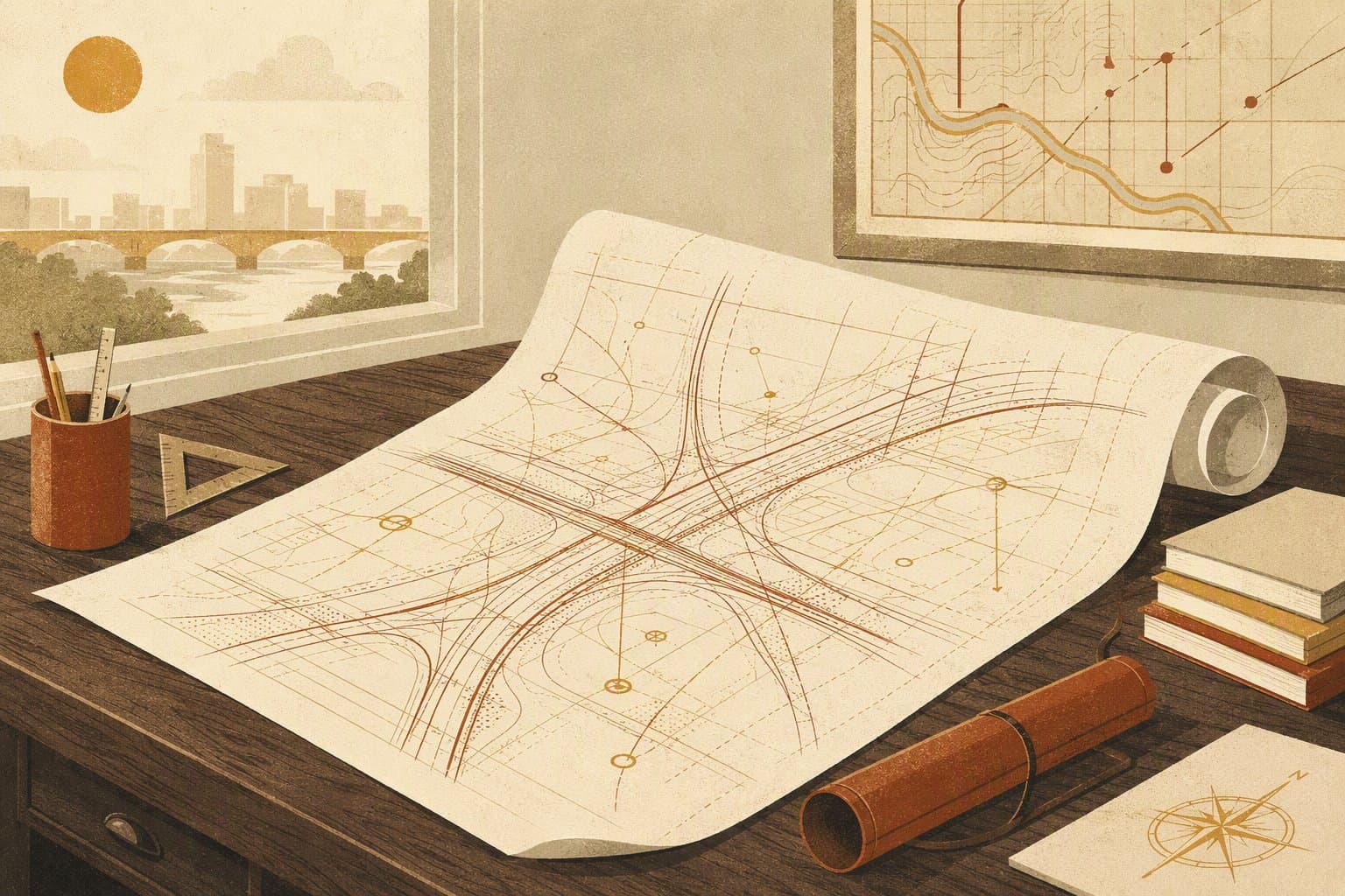 civic infrastructure planning - illustration, Jake Team LLC