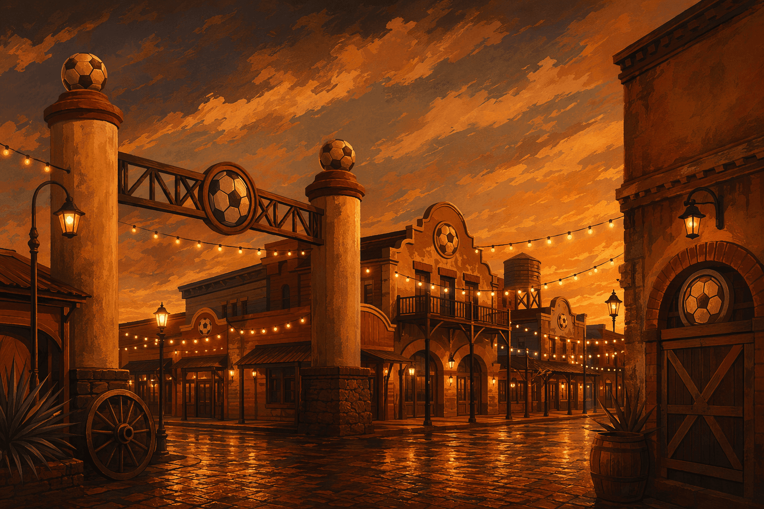 Soccer fans at Stockyards - illustration, Jake Team LLC
