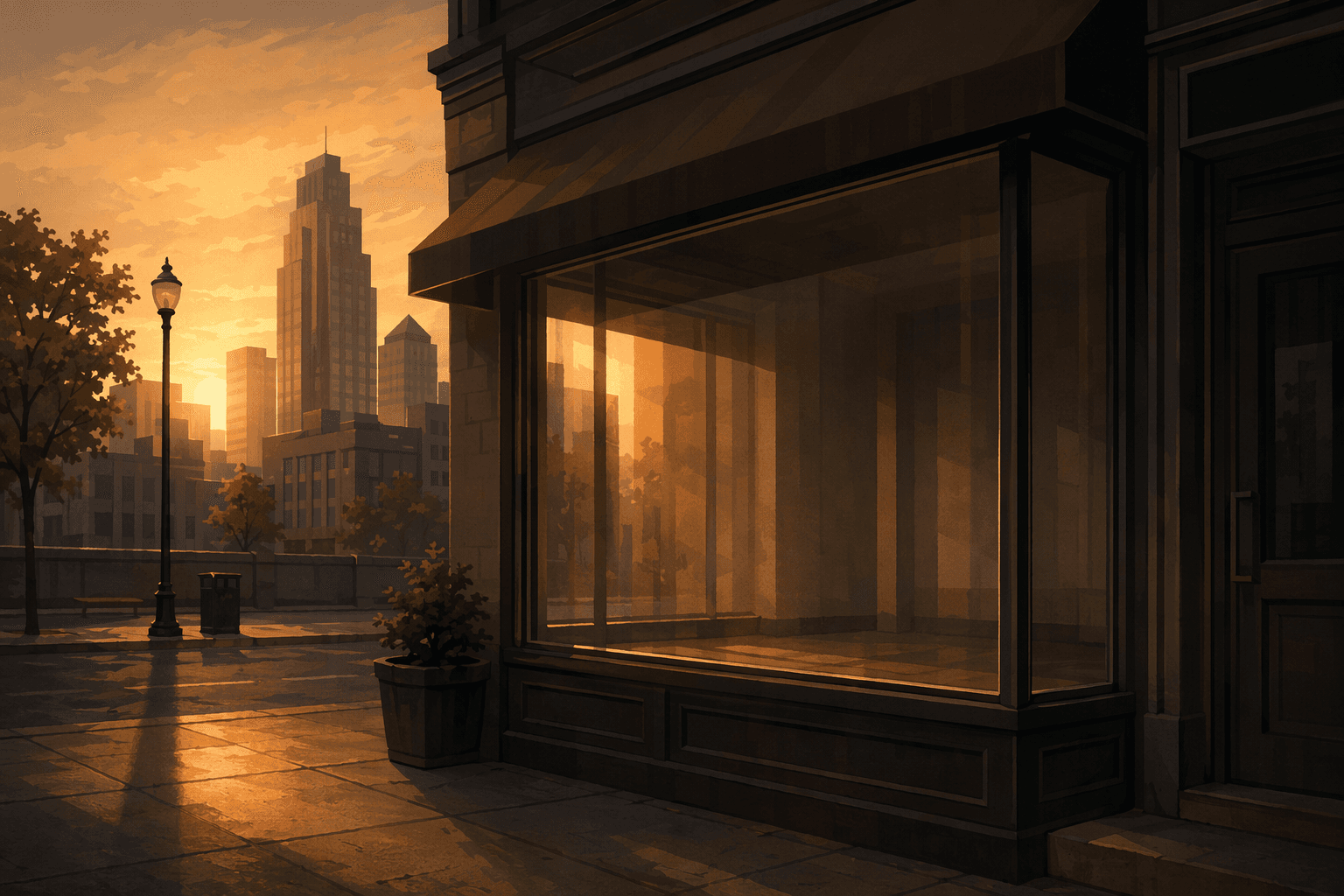 Downtown business - illustration, Jake Team LLC
