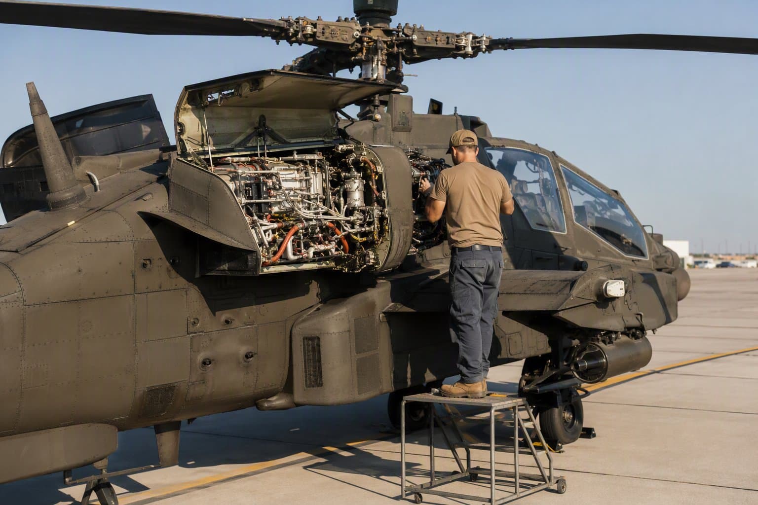 military aircraft maintenance - illustration, Jake Team LLC