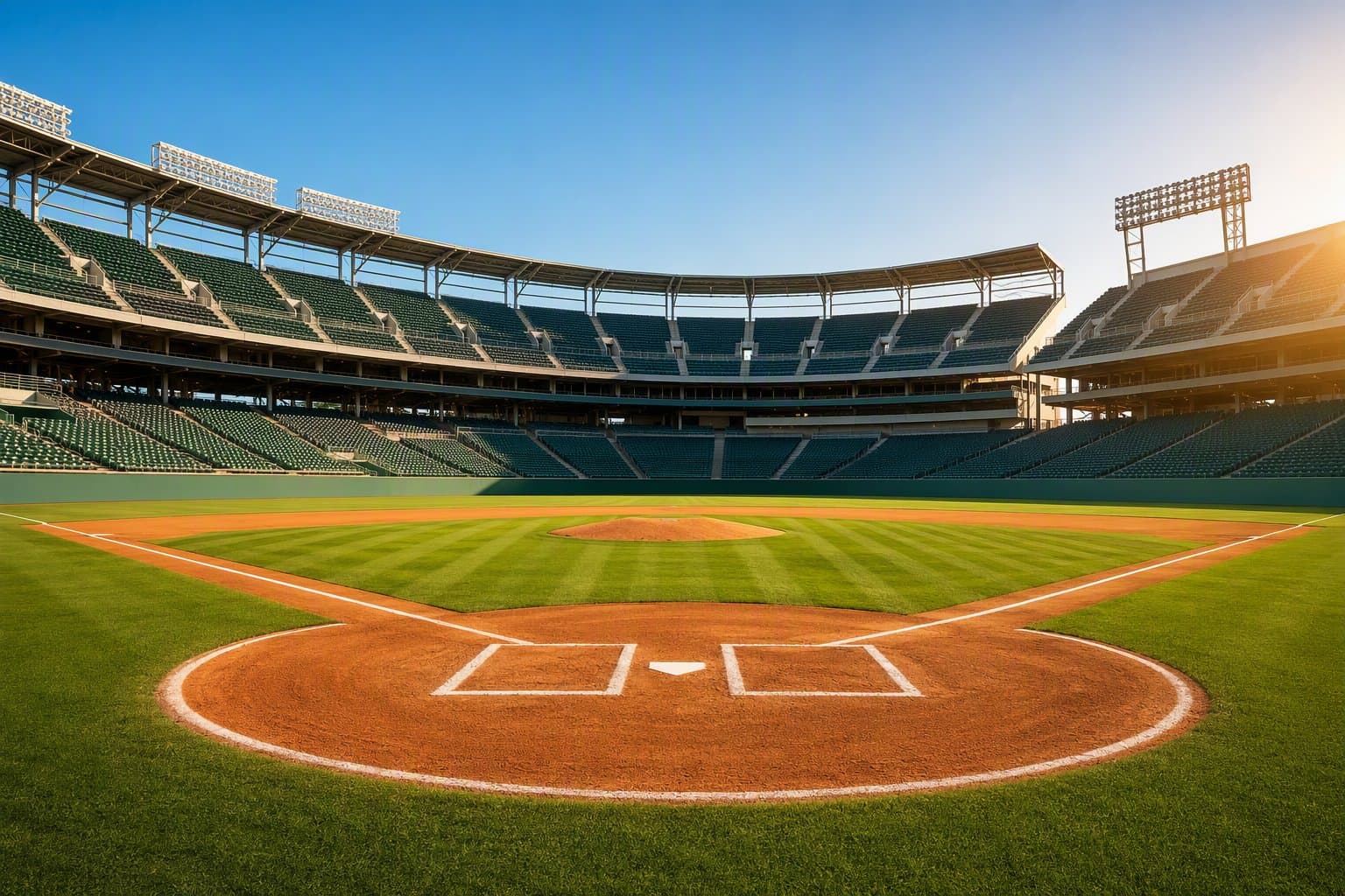 Empty baseball stadium - illustration, Jake Team LLC