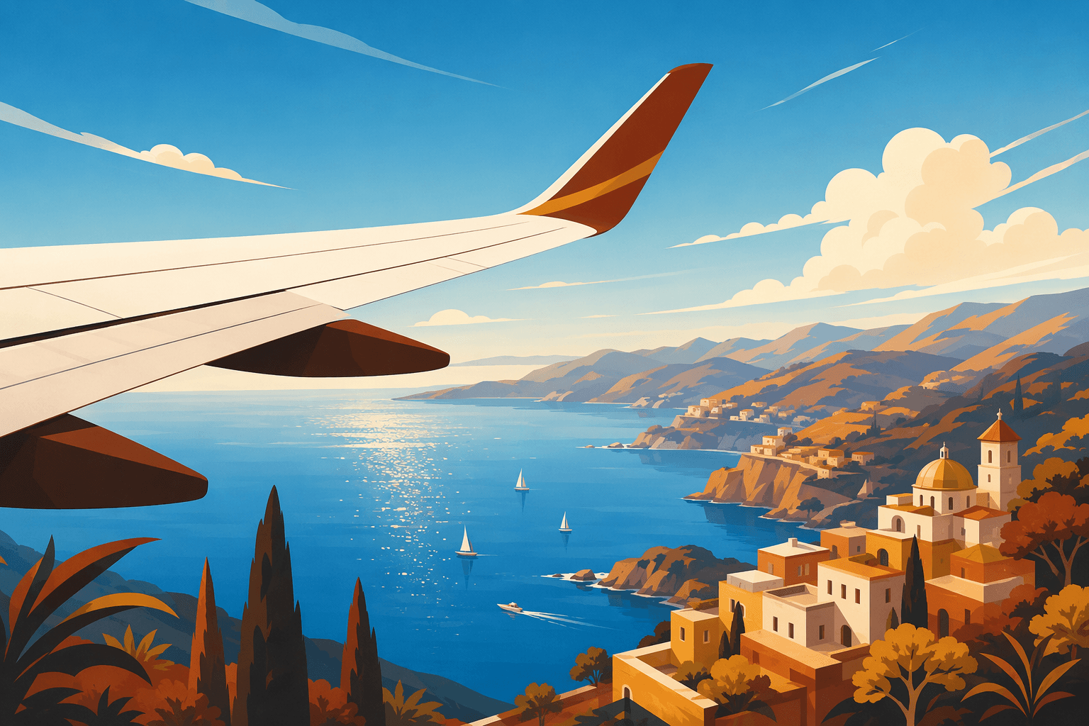 New Air Routes - illustration, Jake Team LLC