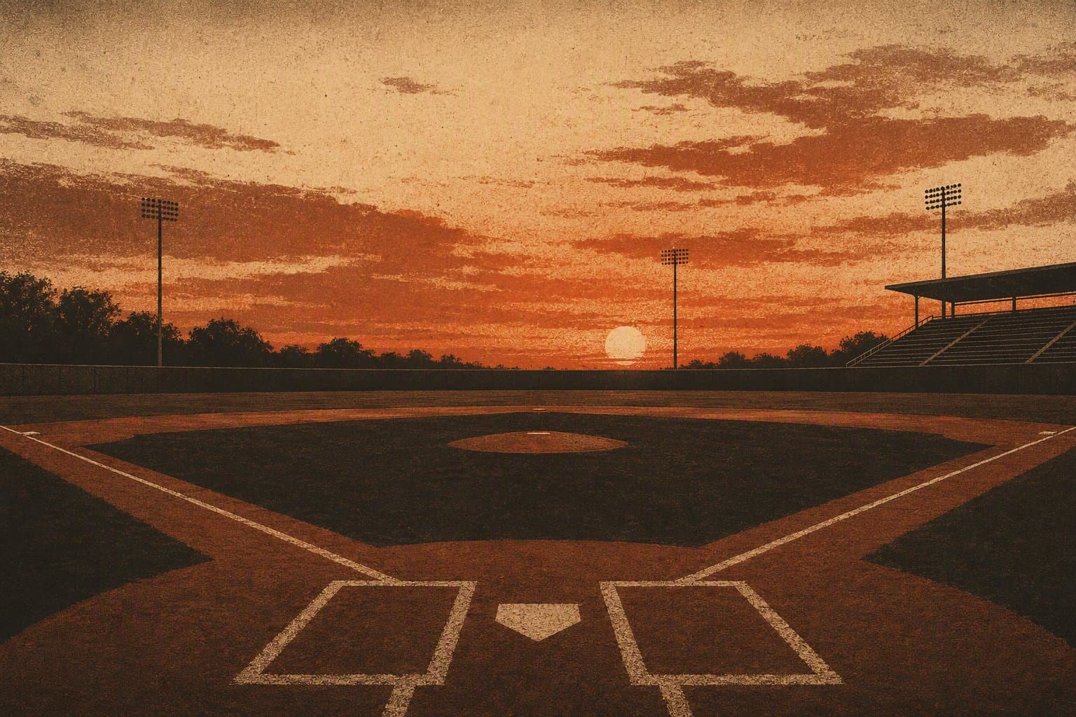 empty baseball stadium - illustration, Jake Team LLC