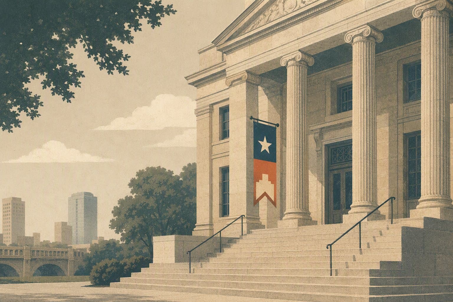 Fort Worth justice - illustration, Jake Team LLC