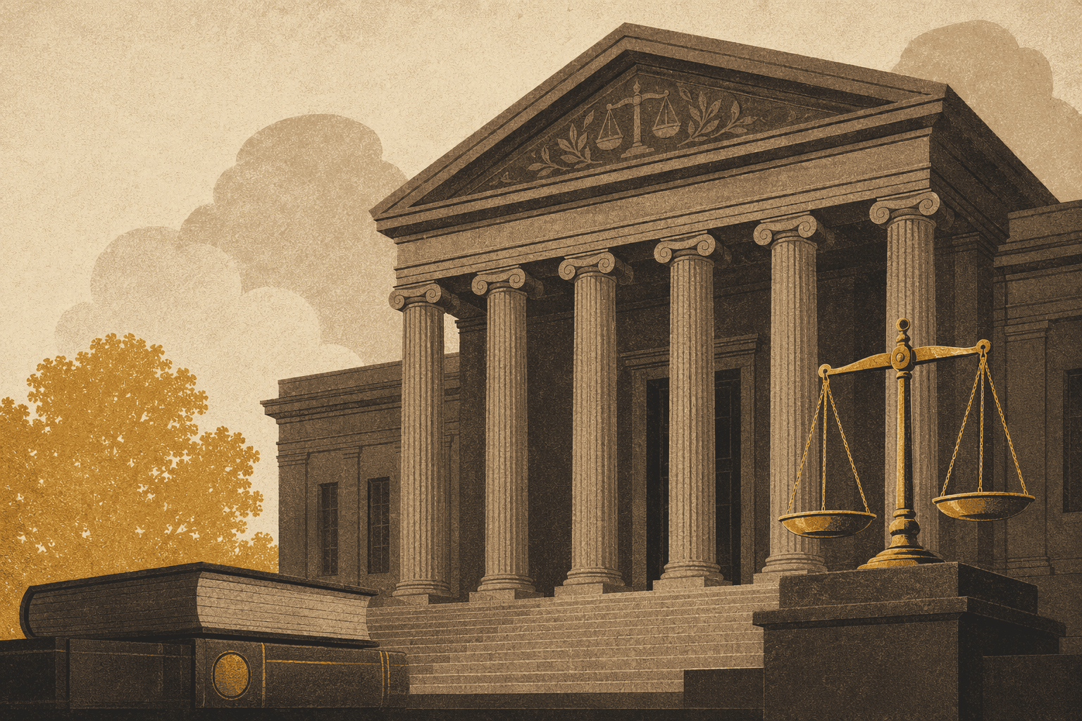 solemn justice - illustration, Jake Team LLC