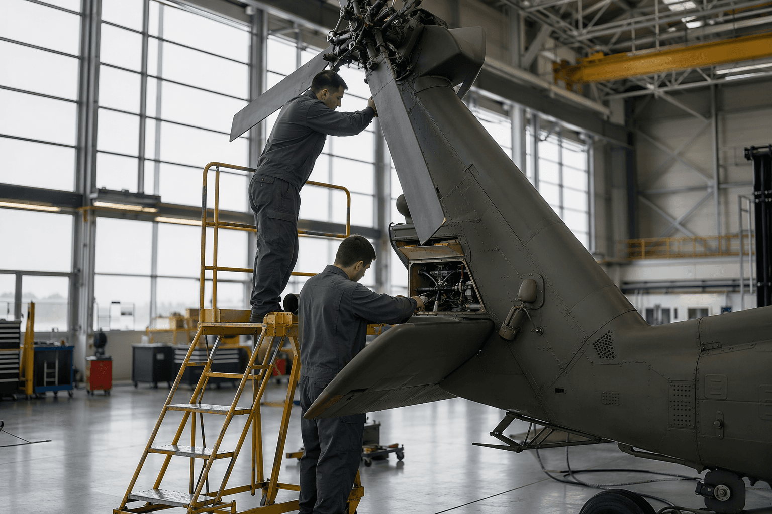 military aircraft maintenance - illustration, Jake Team LLC