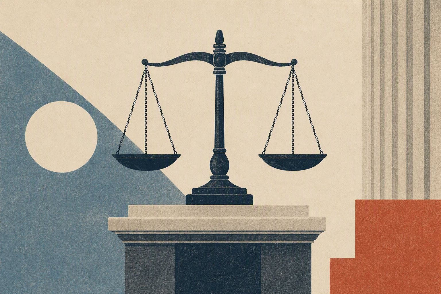 Courthouse Scales - illustration, Jake Team LLC