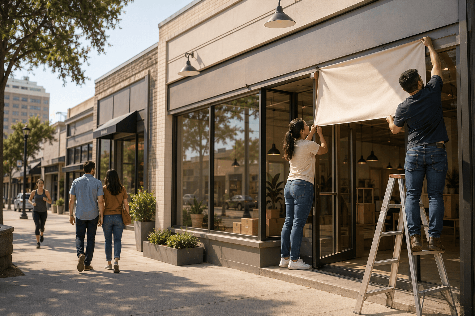 Local Business Opening - illustration, Jake Team LLC