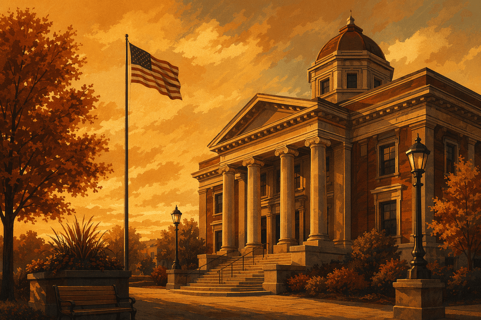 City Hall Holiday - illustration, Jake Team LLC