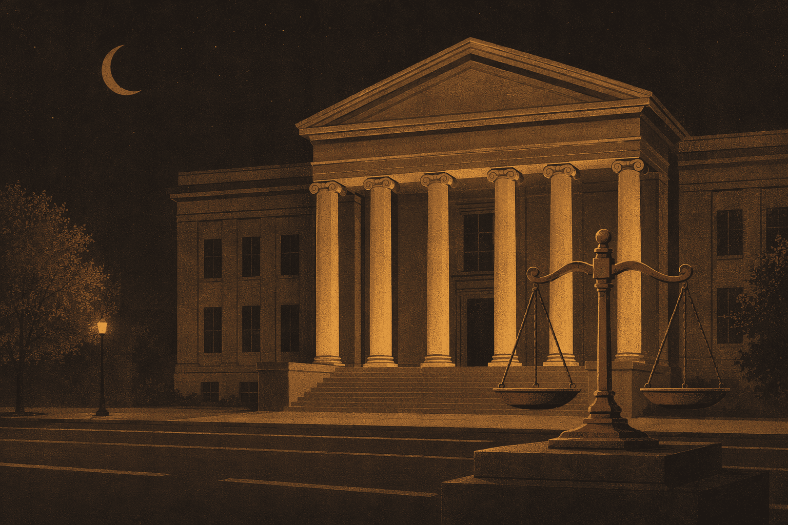 Courthouse Vigil - illustration, Jake Team LLC
