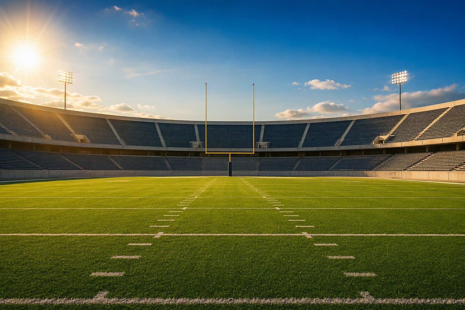 Sunlit Football Stadium - illustration, Jake Team LLC