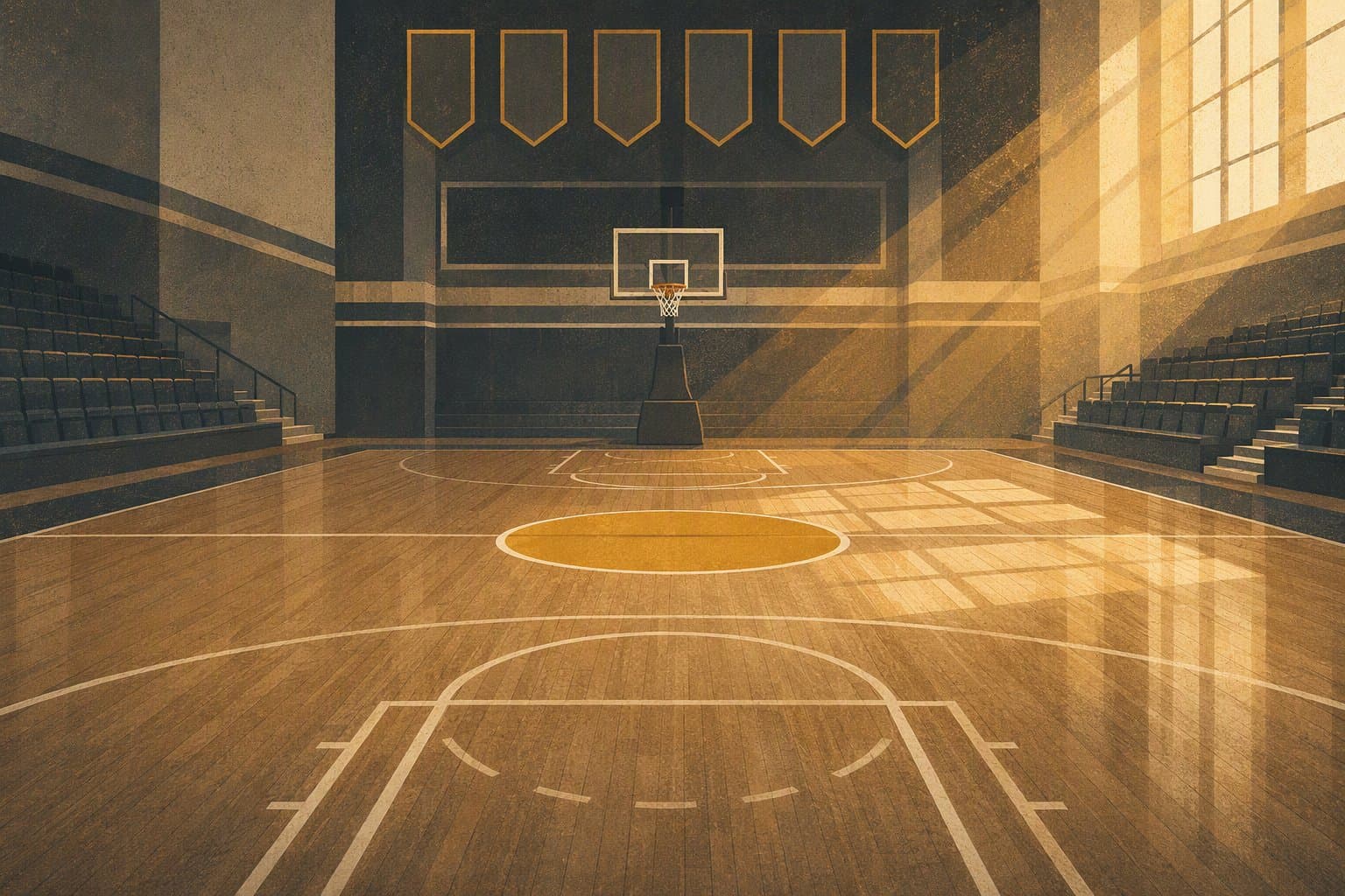 Spurs victory court - illustration, Jake Team LLC