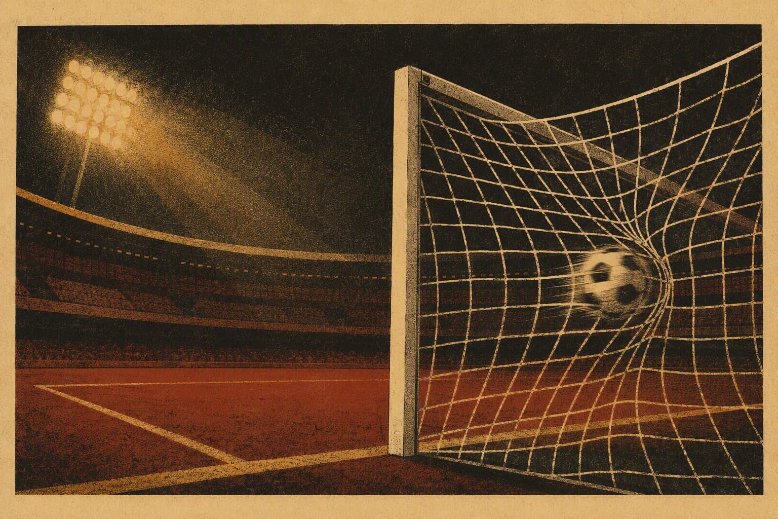 late soccer goal - illustration, Jake Team LLC