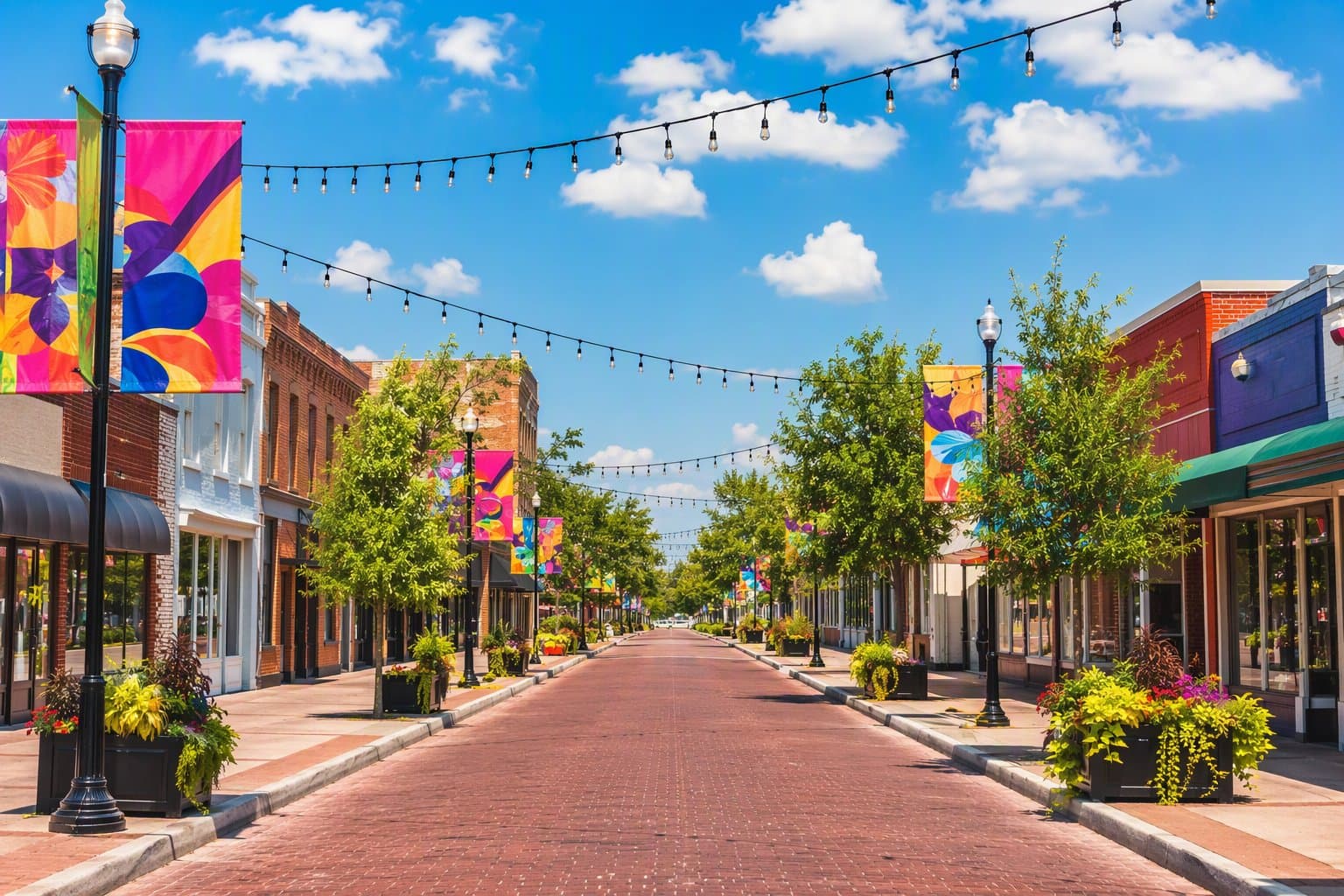 Empty Festival Street - illustration, Jake Team LLC