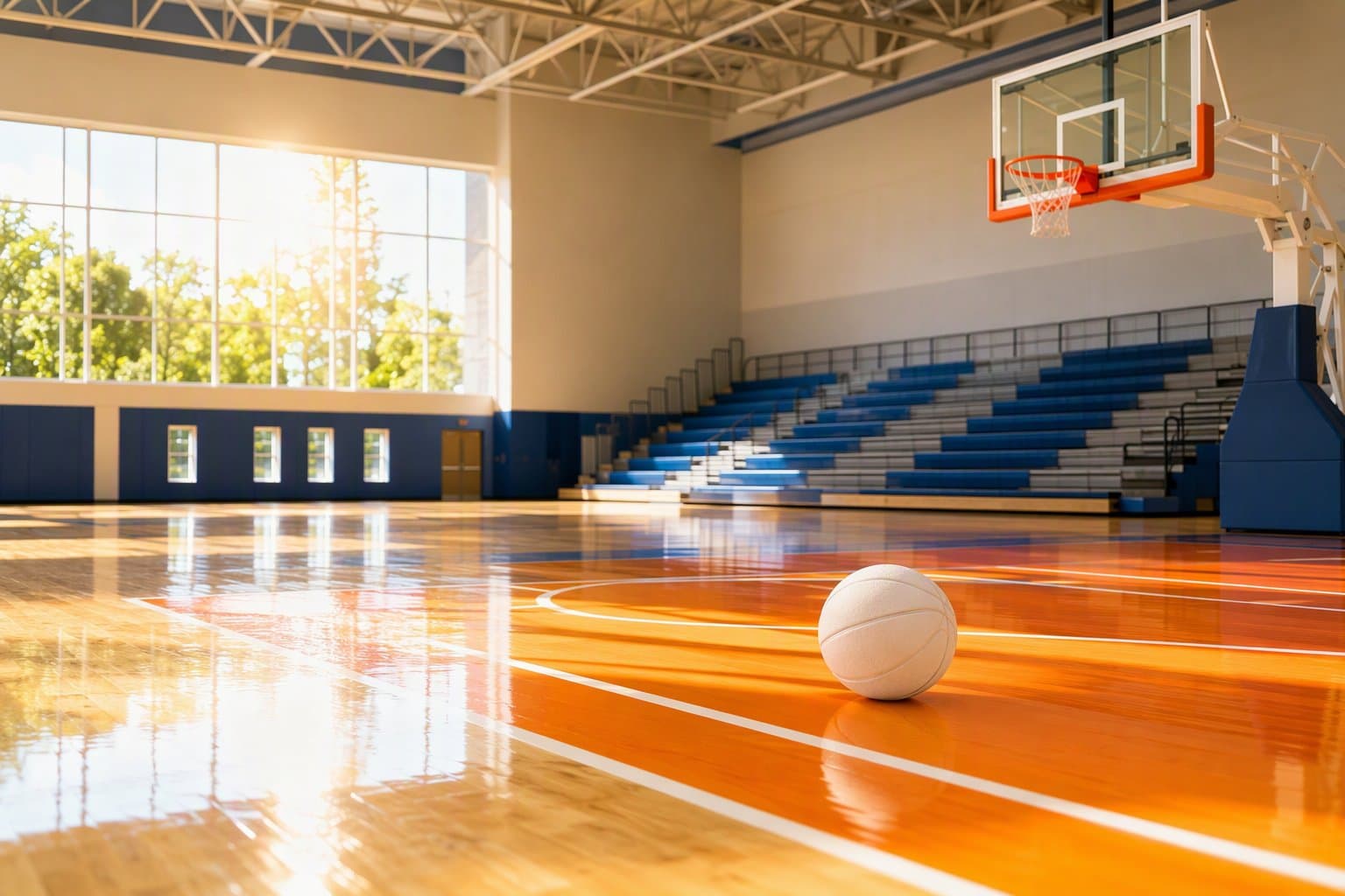 empty basketball court - illustration, Jake Team LLC