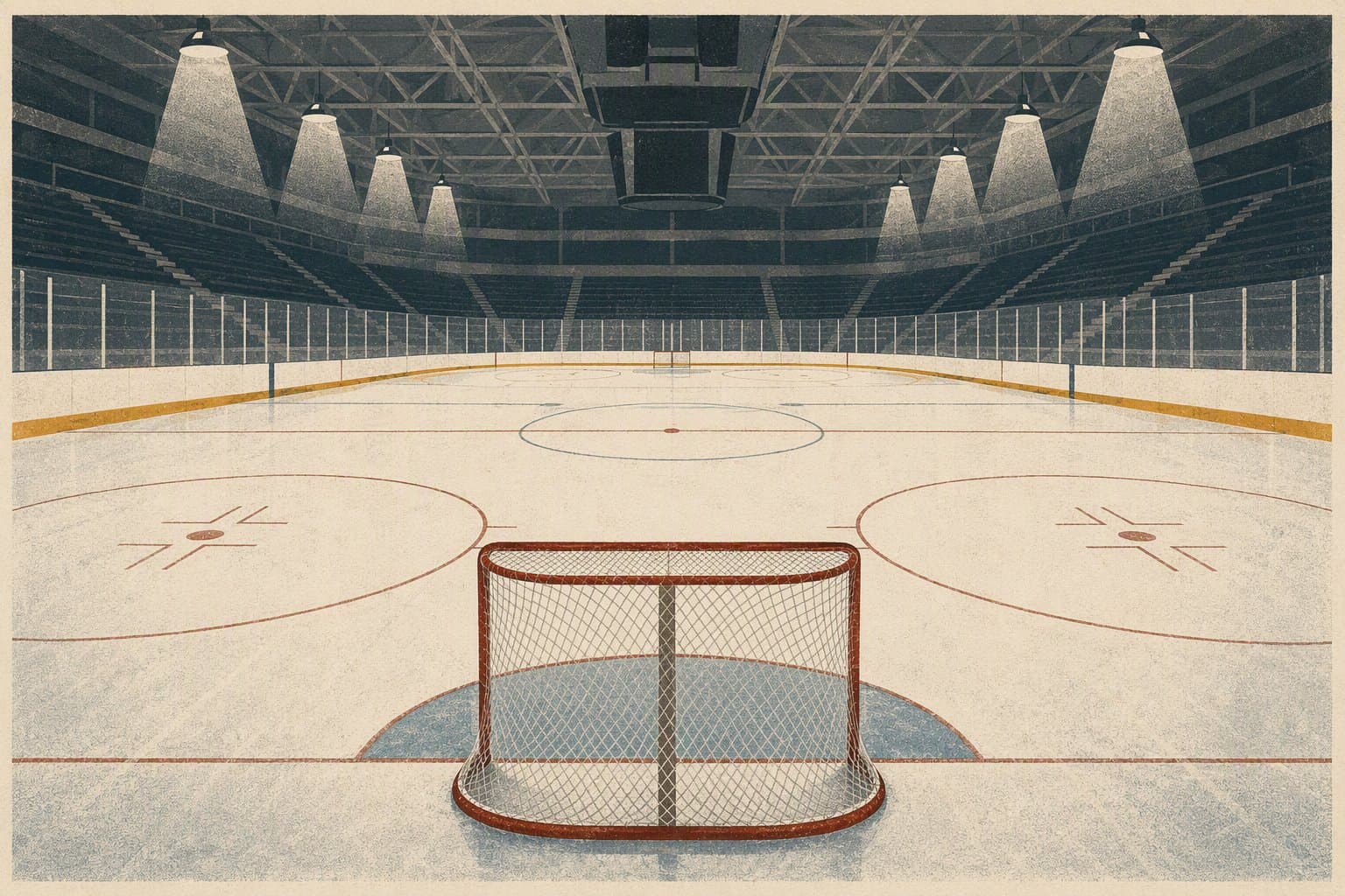 Hockey Arena Silence - illustration, Jake Team LLC