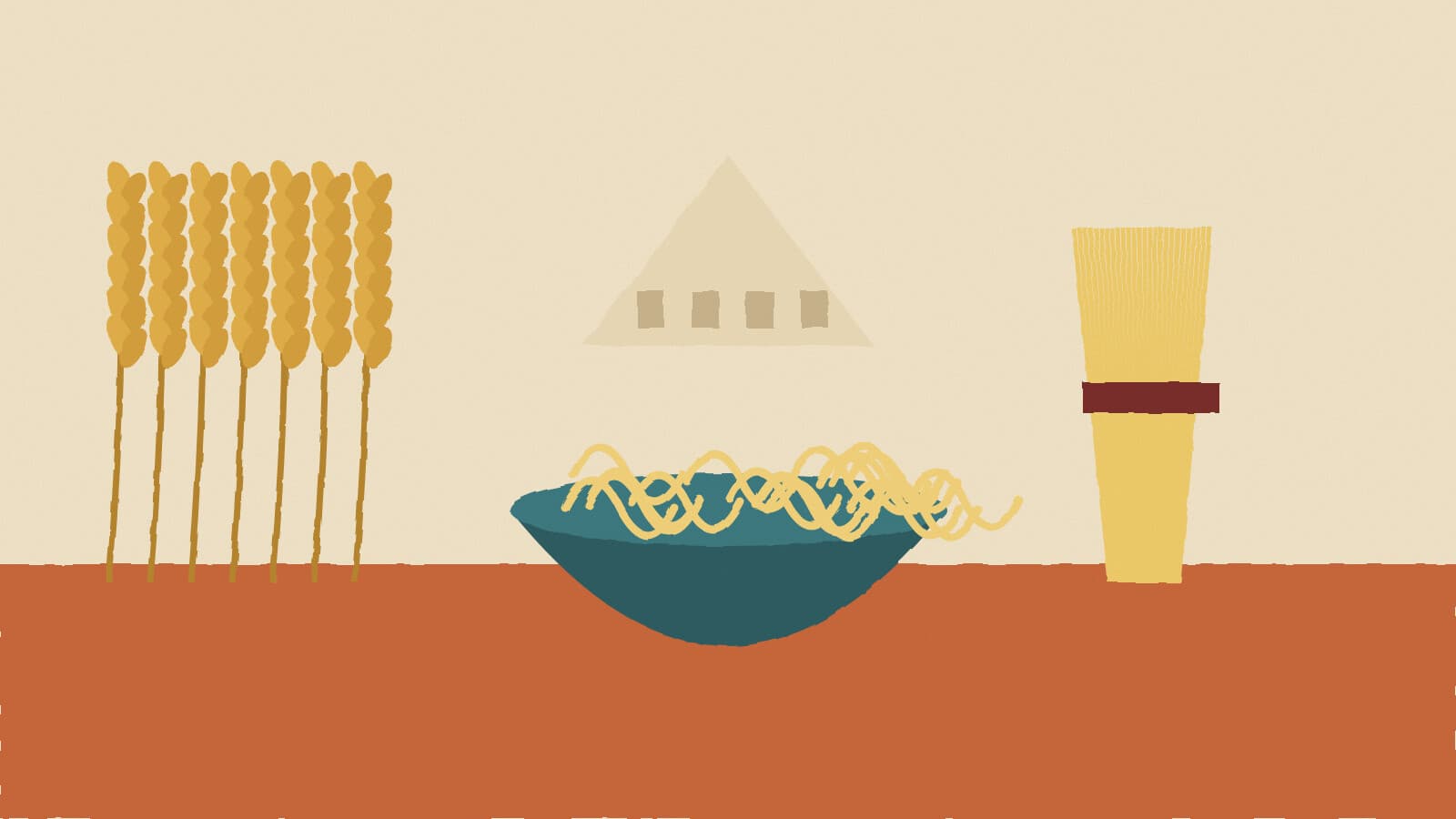 Pasta and wheat stalks - illustration, Jake Team LLC