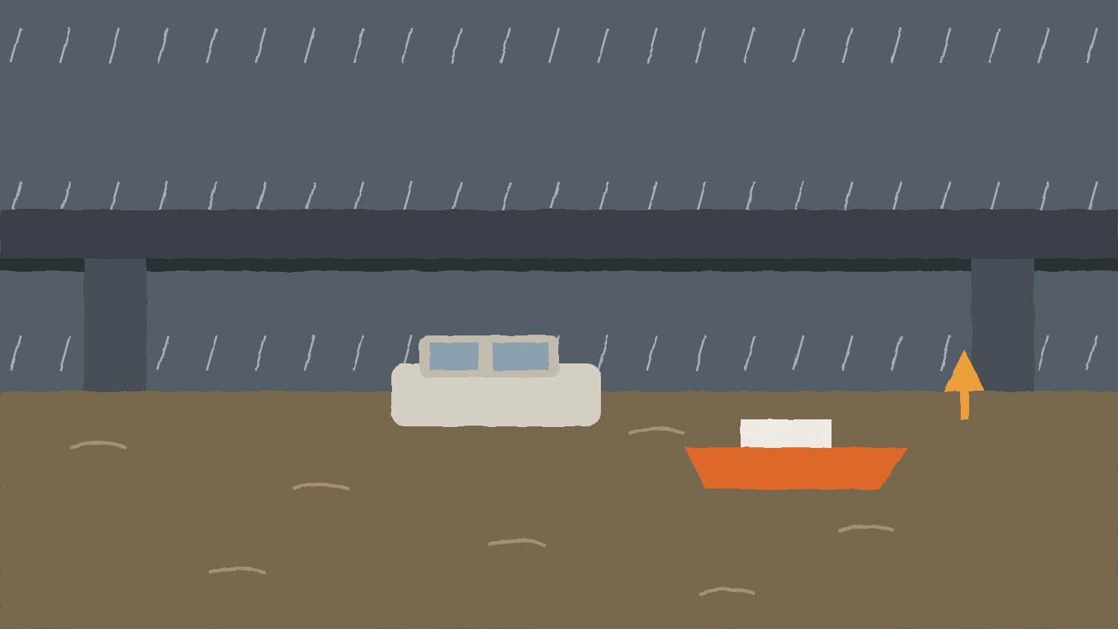 Flooded highway underpass - illustration, Jake Team LLC