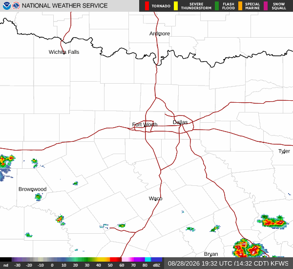 National Weather Service radar for North Texas (KFWS)