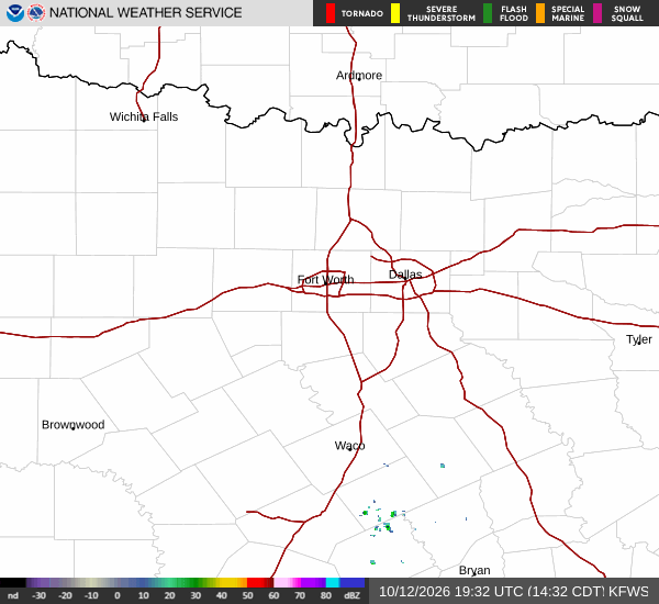 National Weather Service radar for North Texas (KFWS)