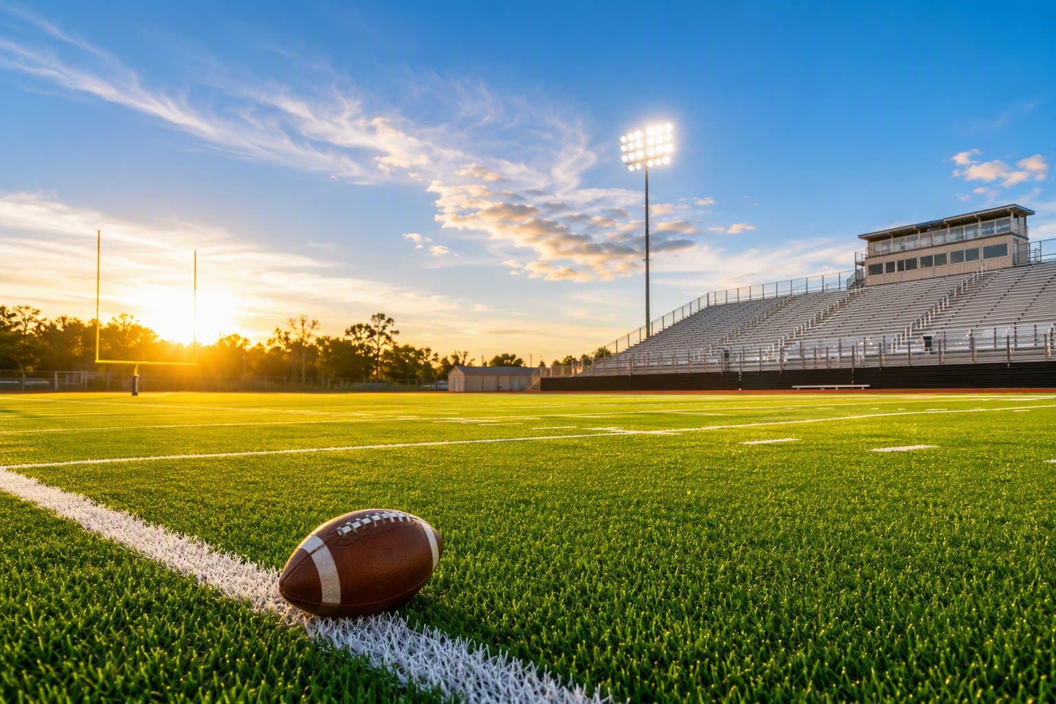 Friday night football lights - illustration, Jake Team LLC