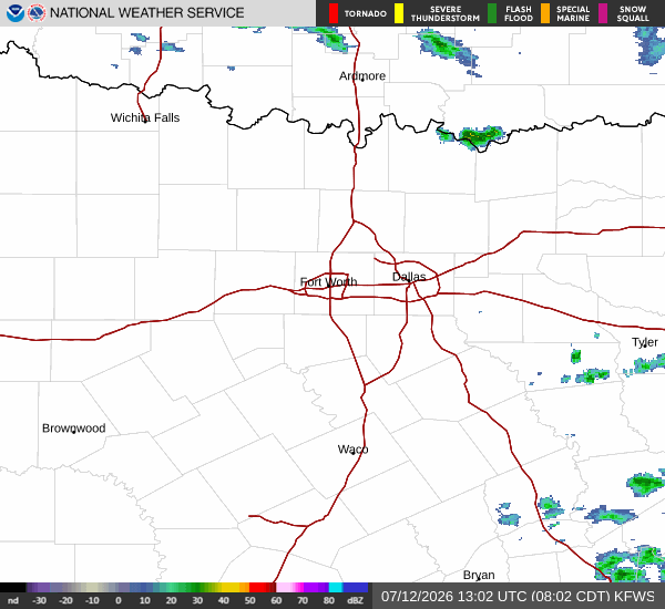 National Weather Service radar for North Texas (KFWS)